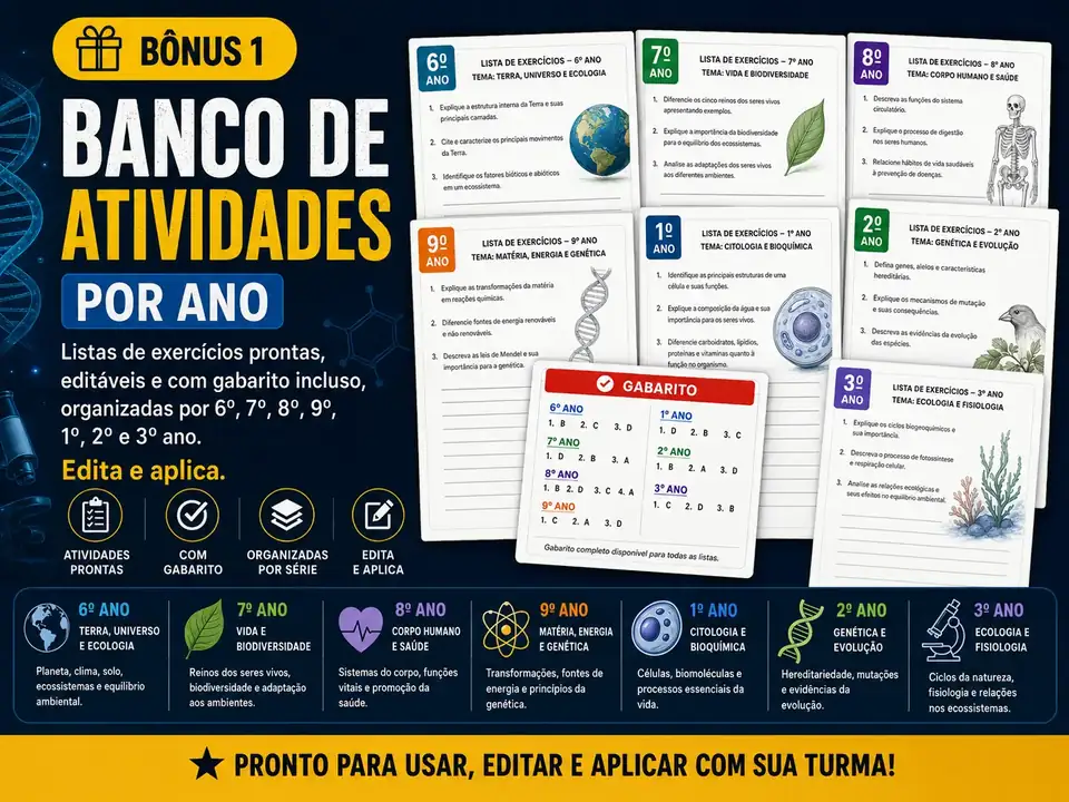 Banco de Atividades e Exercícios por Ano